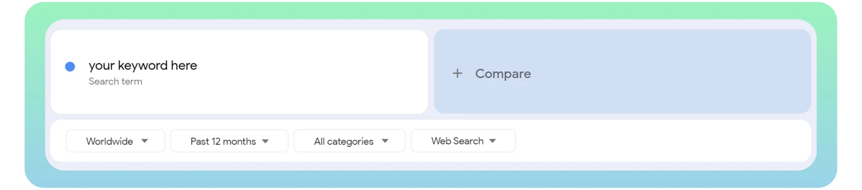 Google Trends keyword enter