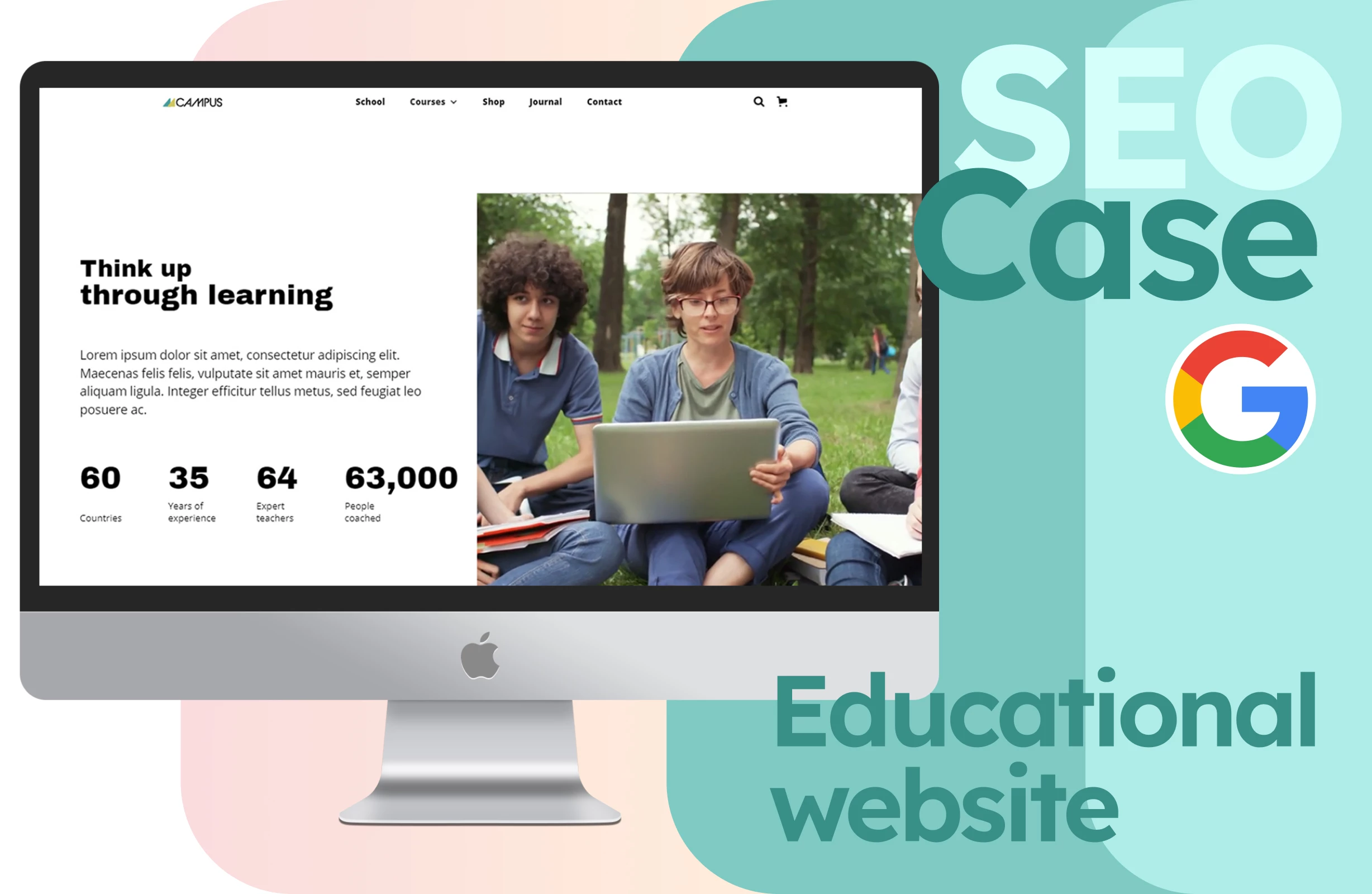 Case: SEO promotion of educational website in Google.