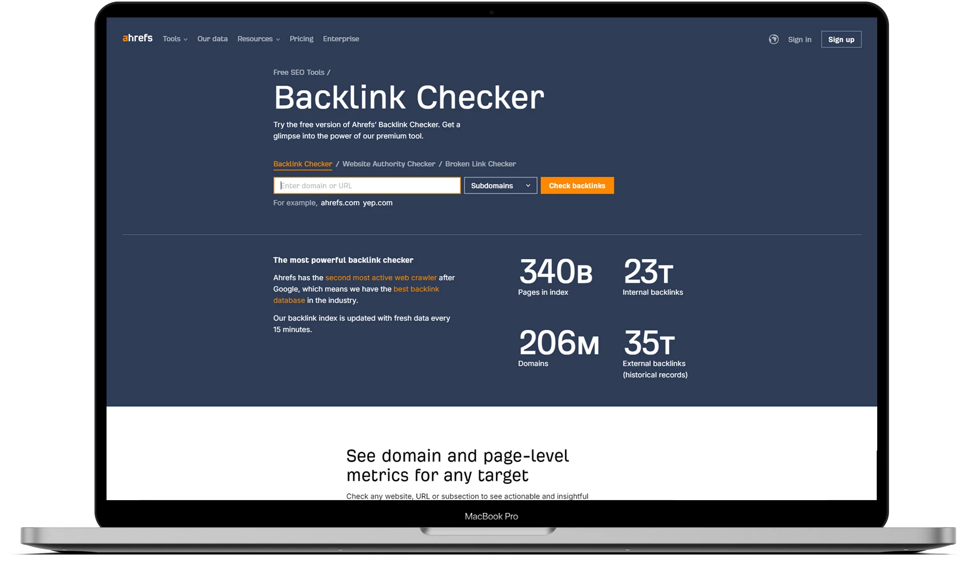 Backlink checker