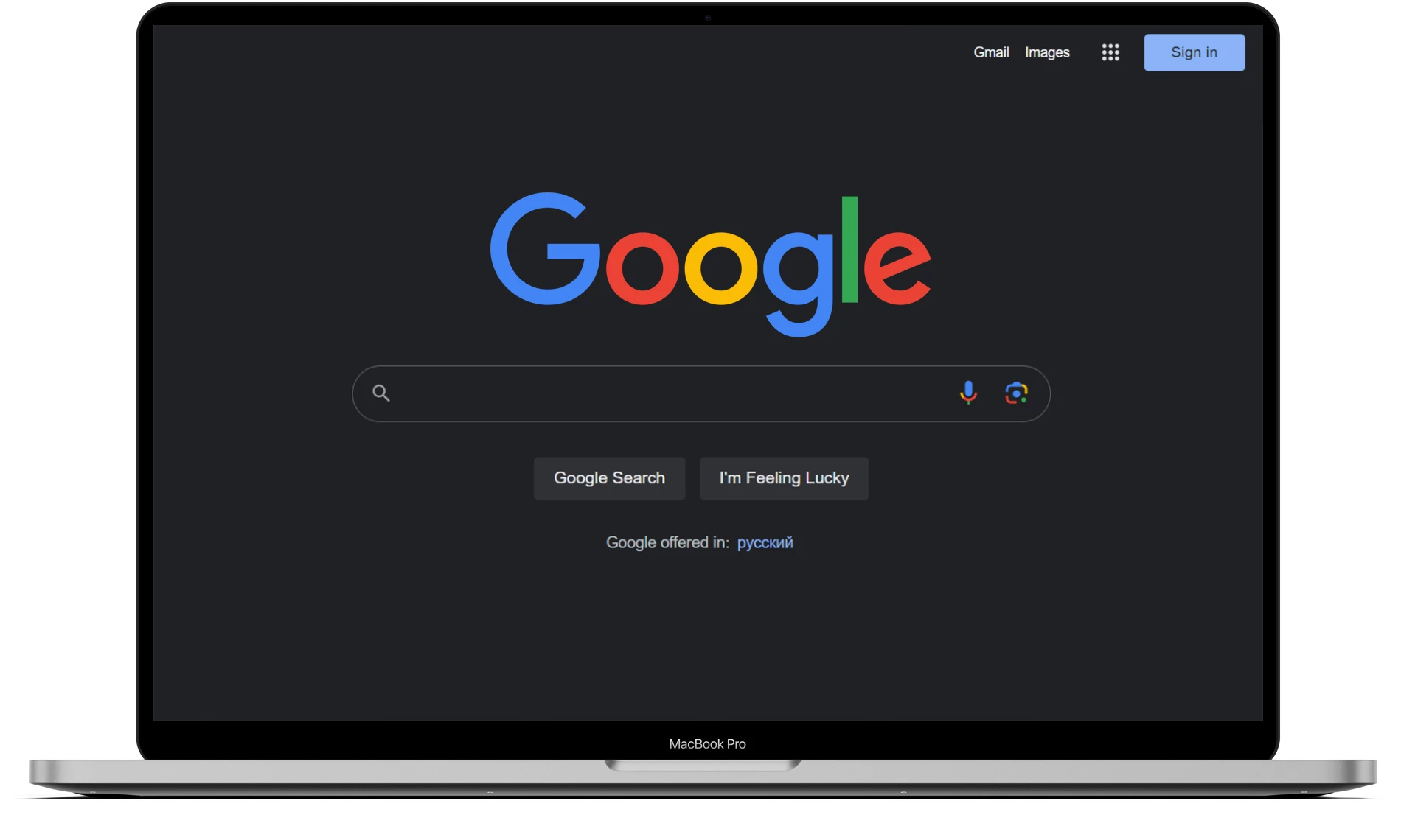 Google search screen